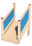 Drewniane Place Zabaw, System Modułowy, Wejścia i zejścia: 7. Trap krótki z barierką